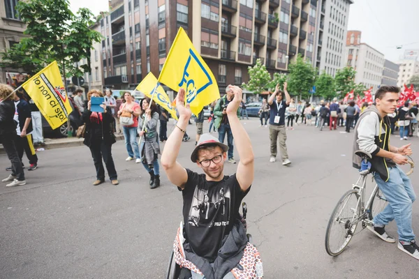 Manifestace studentů v Miláně — Stock fotografie