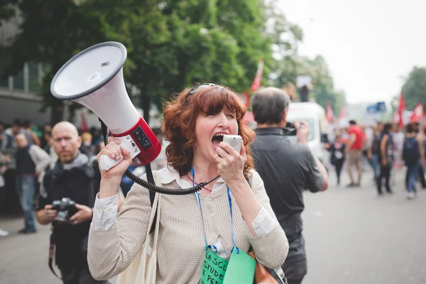 Manifestación estudiantil en Milán —  Fotos de Stock