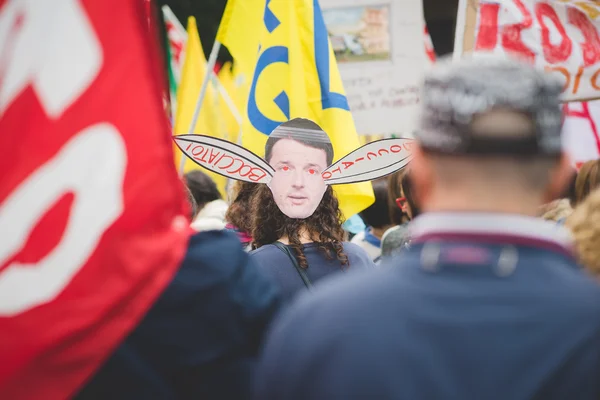 Studenten manifestatie in Milaan — Stockfoto