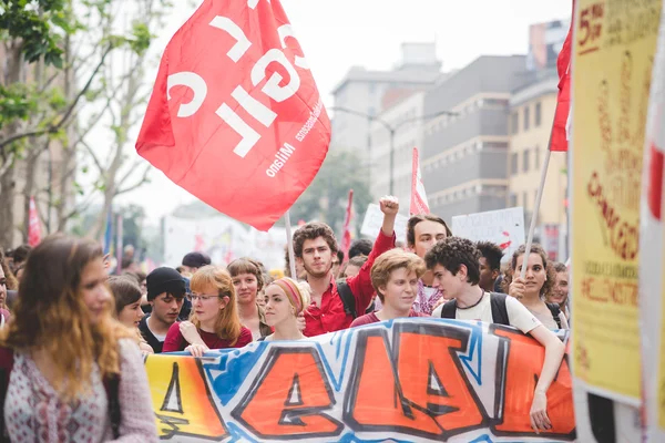 Studenter manifestation i Milano — Stockfoto