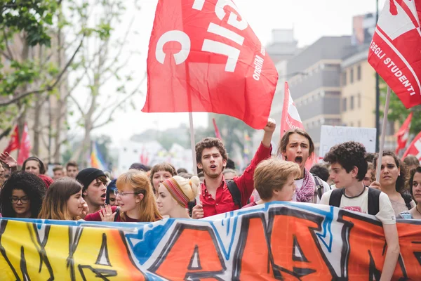 Manifestação de estudantes em Milão — Fotografia de Stock