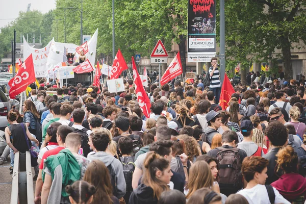 Manifestacja studentów w Mediolanie — Zdjęcie stockowe