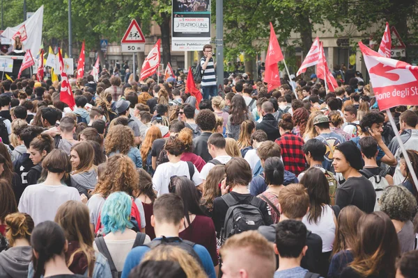 Studenter manifestation i Milano — Stockfoto