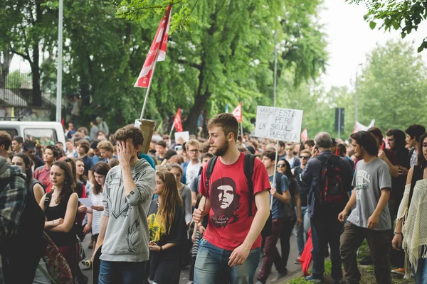 Manifestación estudiantil Milán mayo — Foto de Stock