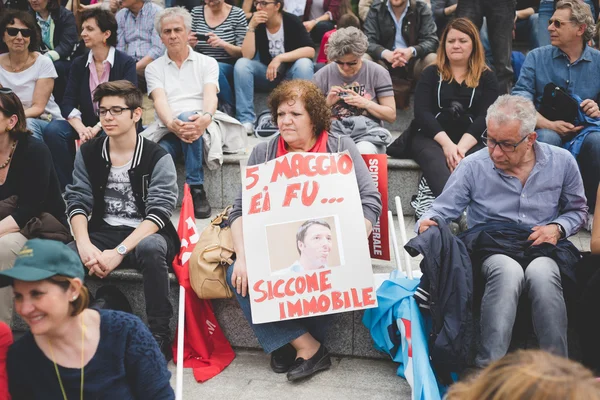 Manifestacja studentów Milan maja — Zdjęcie stockowe