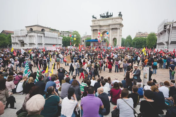 Manifestação estudantil Milão maio — Fotografia de Stock