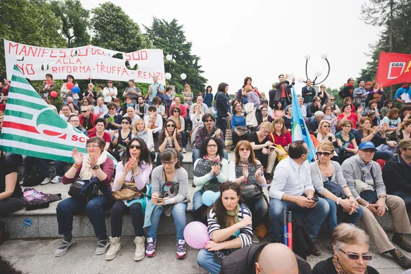 Manifestacja studentów Milan maja — Zdjęcie stockowe