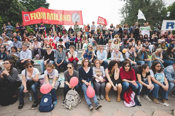 Manifestacja studentów Milan maja — Zdjęcie stockowe