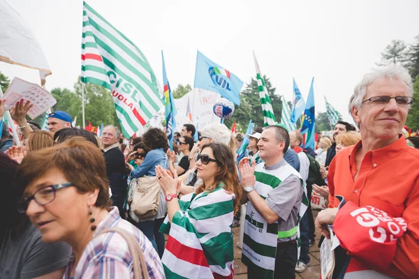 Studenter manifestation Milano på maj — Stockfoto