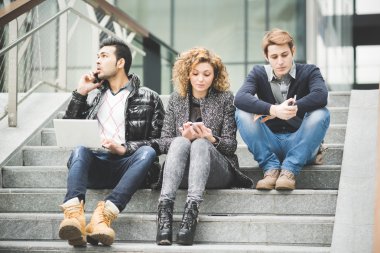 Şehirdeki modern iş insanlar