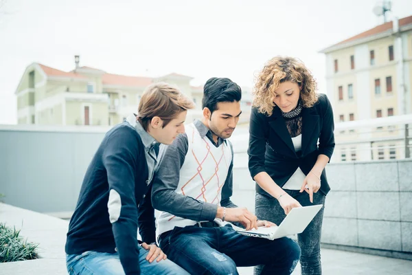 Modern business people in city — Stock Photo, Image