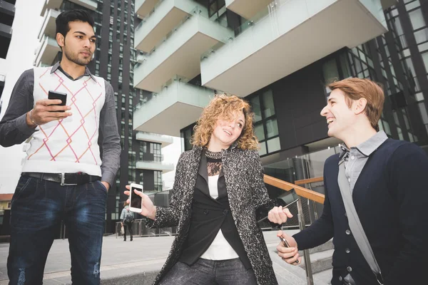 Modern business people in city — Stock Photo, Image