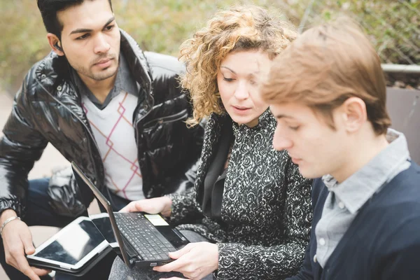 Modern business people in city — Stock Photo, Image