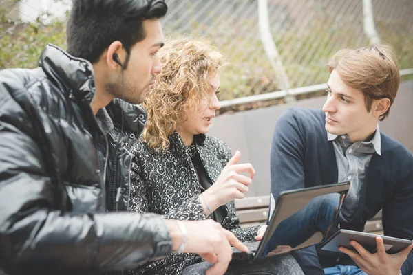 Modern business people in city — Stock Photo, Image