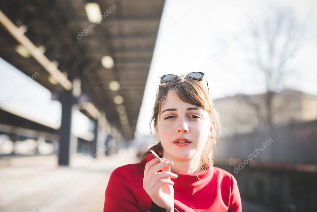 Hipster Girl Smoking Hipster Girl Smoking