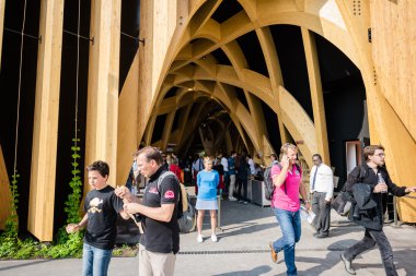 People on Universal exposition 2015