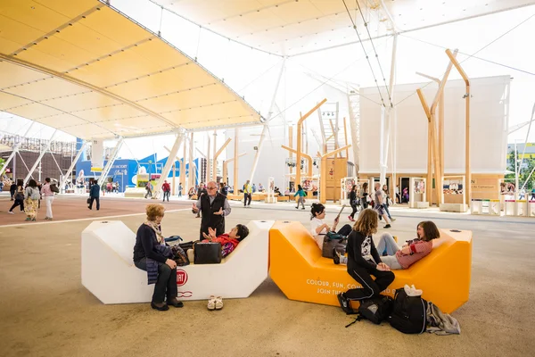 Pavilhão dos Emirados Árabes Unidos na exposição de alimentos 2015 — Fotografia de Stock