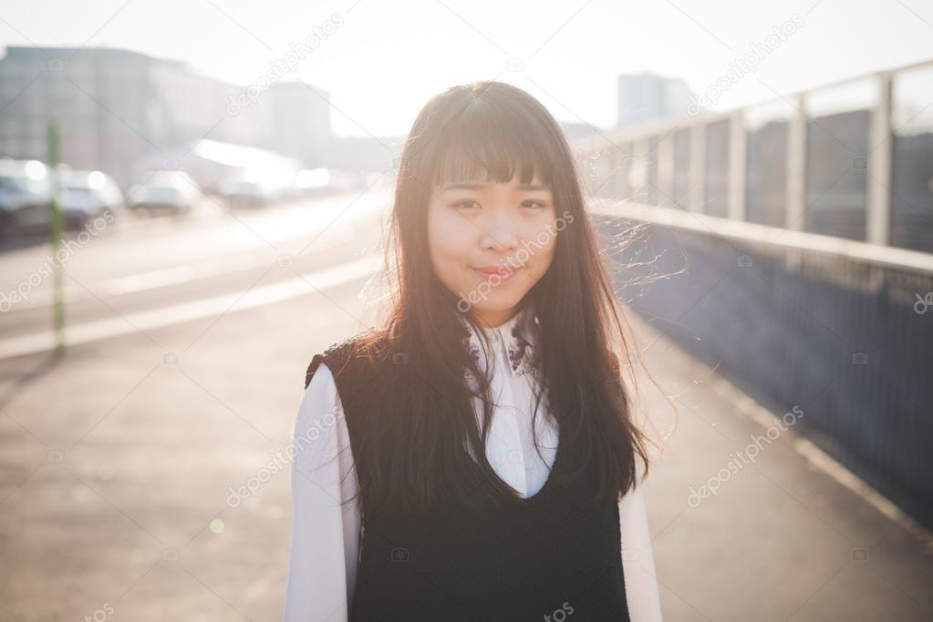 Young beautiful asian woman