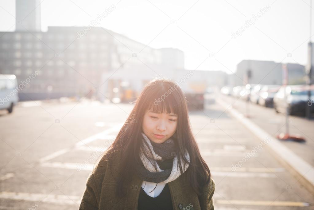 Young beautiful asian woman