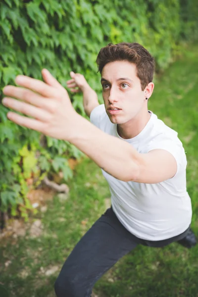 Handsome caucasian brown hair man — Stock Photo, Image