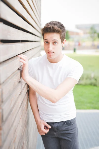 Caucasian brown hair man posing — Stock Photo, Image