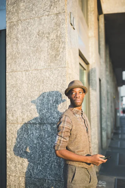 Afro černoch pózuje — Stock fotografie