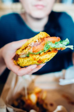 ısırıldı vejetaryen burger