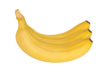 Beyaz arkaplanda izole edilmiş muz sürüsü.