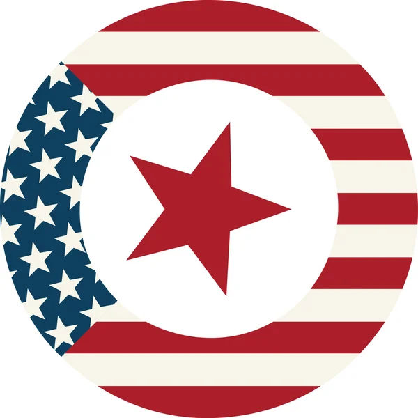 Grinalda com símbolos da bandeira dos EUA. Ilustração vetorial . — Vetor de Stock