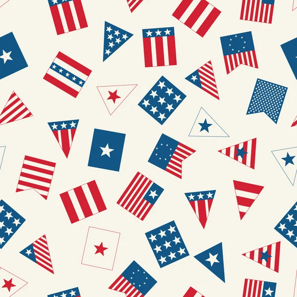 Amerikanska flaggan Banner. Fjärde juli säckväv Party banderoll. Vektor — Stock vektor