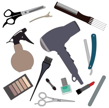 Kuaför malzemeleri ayarla.