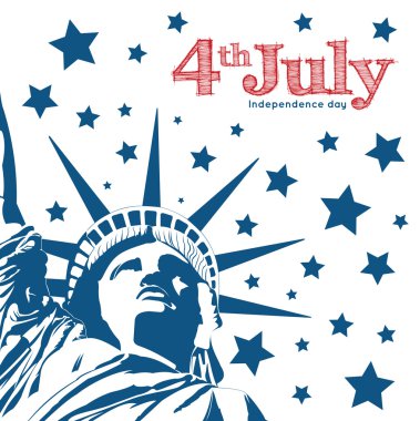 Özgürlük ve demokrasi özgürlük sembolü heykeli. Bağımsızlık 