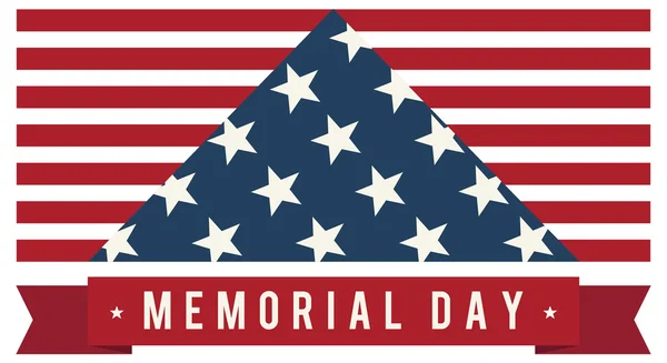 America USA Memorial Day Patriotic Vector (en inglés). Bandera simbólica de EE.UU. . — Archivo Imágenes Vectoriales