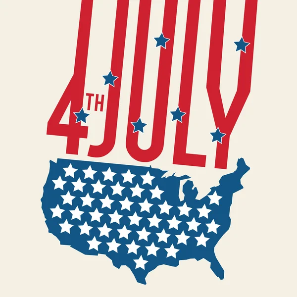 Día de la Independencia. 4 de julio . — Archivo Imágenes Vectoriales