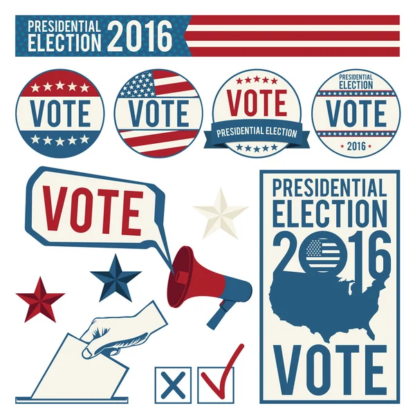 Eleições. Sinais de voto. Elementos de design e símbolos do U —  Vetores de Stock