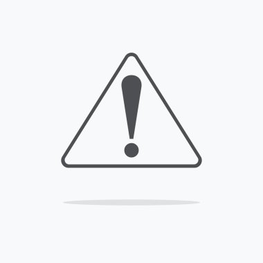 Ünlem işareti simgesi ile dikkat işareti. Vektör çizim.