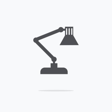 Masa lambası. Simgesini masa lambası. Vektör çizim.