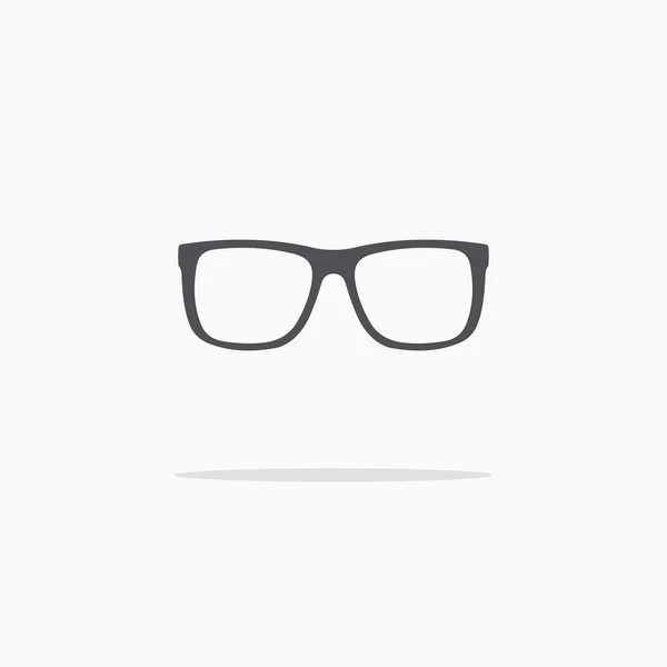 Gafas de borde. Espectáculos de iconos. Ilustración vectorial en respaldo de luz — Vector de stock