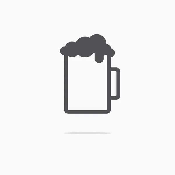 ビールのジョッキ。ビール マグカップ アイコン。フラットのベクトル図. — ストックベクタ