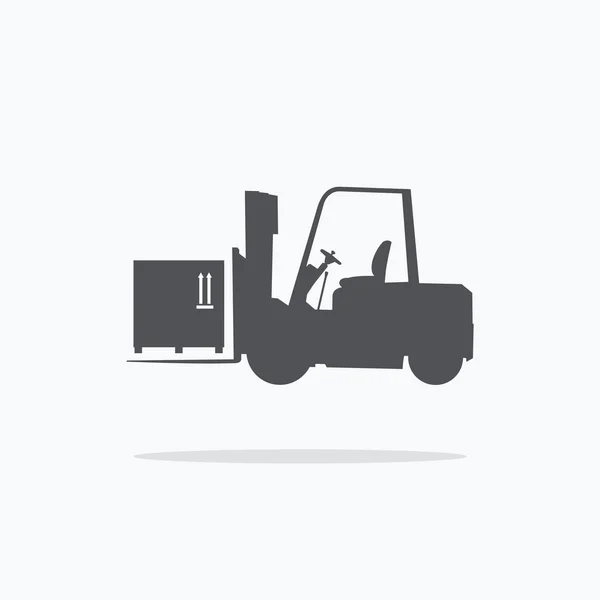 Chariot élévateur. Chariot élévateur icône avec cargaison. Illustration vectorielle . — Image vectorielle