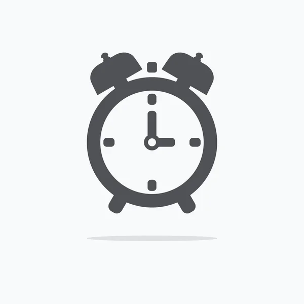 Alarm clock. Icon watch on a light background. Vector illustrati — Stock Vector