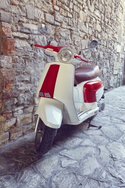 Klasik scooter. Motosiklet.