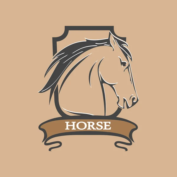Una testa di cavallo — Vettoriale Stock
