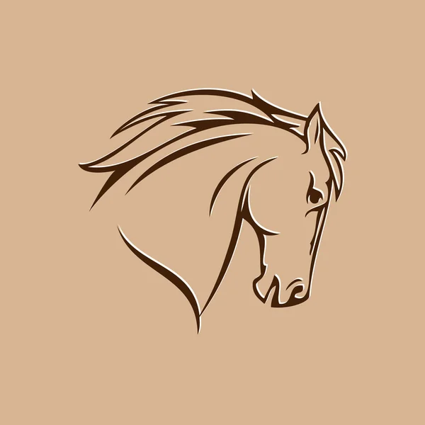 Cabeza de caballo — Vector de stock