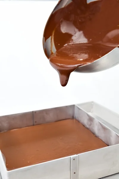 Gotejamento de chocolate — Fotografia de Stock