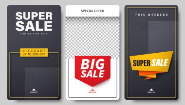 Sosyal ağ hikayeleri için satış şablonu.