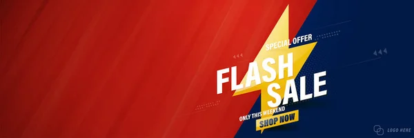 Flash Prodej Banner Šablony Design Pro Web Nebo Sociální Média — Stockový vektor