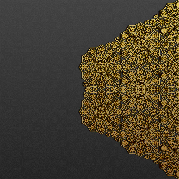 Fundo Com Ornamento Floral Tradicional Ilustração Vetorial — Vetor de Stock