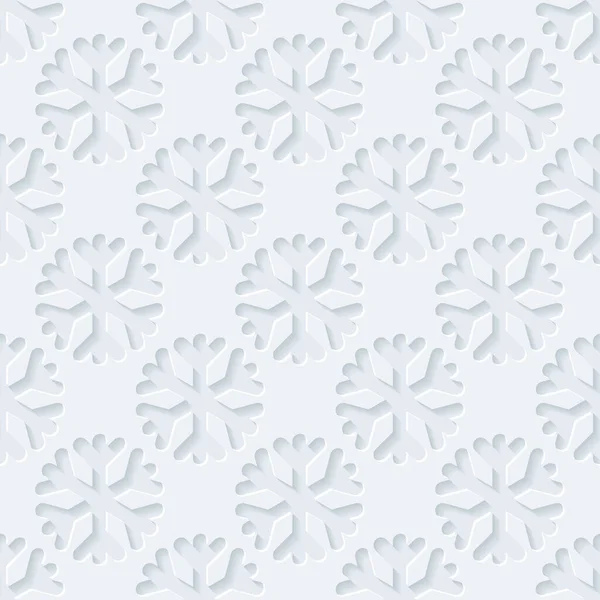 Padrão Sem Costura Com Flocos Neve Decorativos Ilustração Vetorial — Vetor de Stock