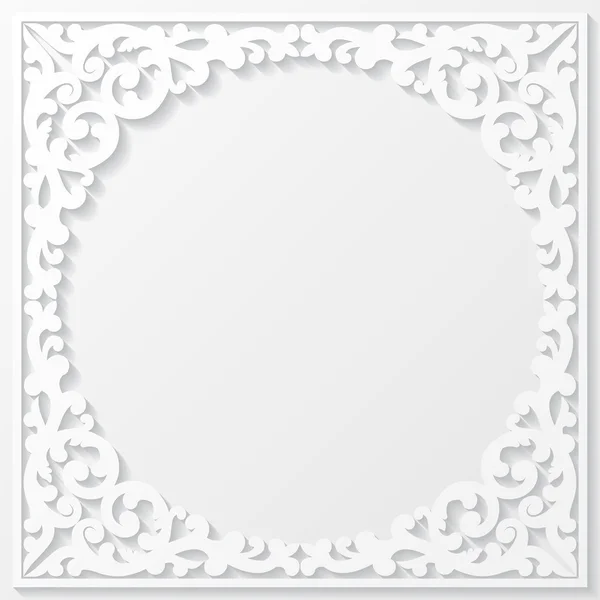 Paper floral frame — Stock Vector